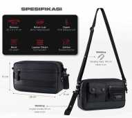 Tas Selempang Pria Anti Air Sling Bag Kelvin Waterproof