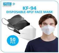 Med+ Masker Duckbill 4ply Putih/Hitam/Mix Pastel 50 Pcs / Masker Duckbill Kemenkes Disposable Face Mask